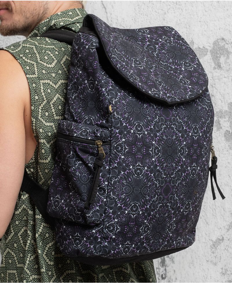 festival laptop backpack vegan canvas