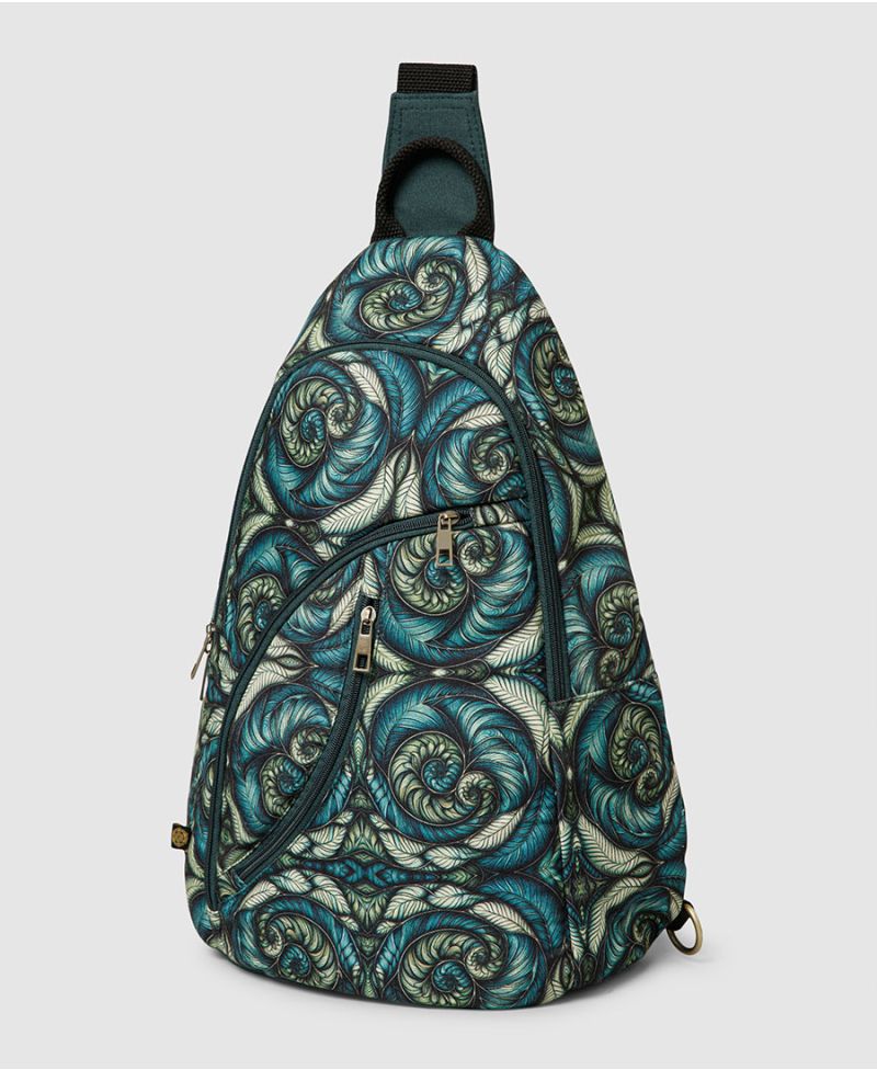 canvas sling backpack printed 