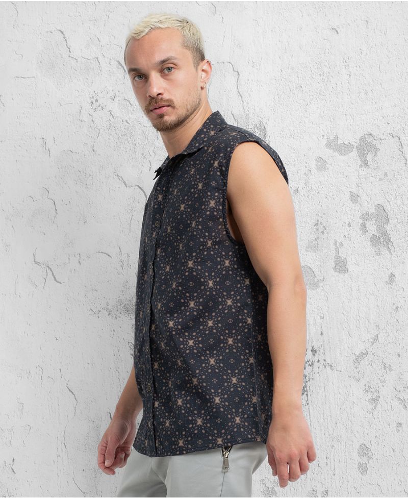 Doti Sleeveless Button Up 