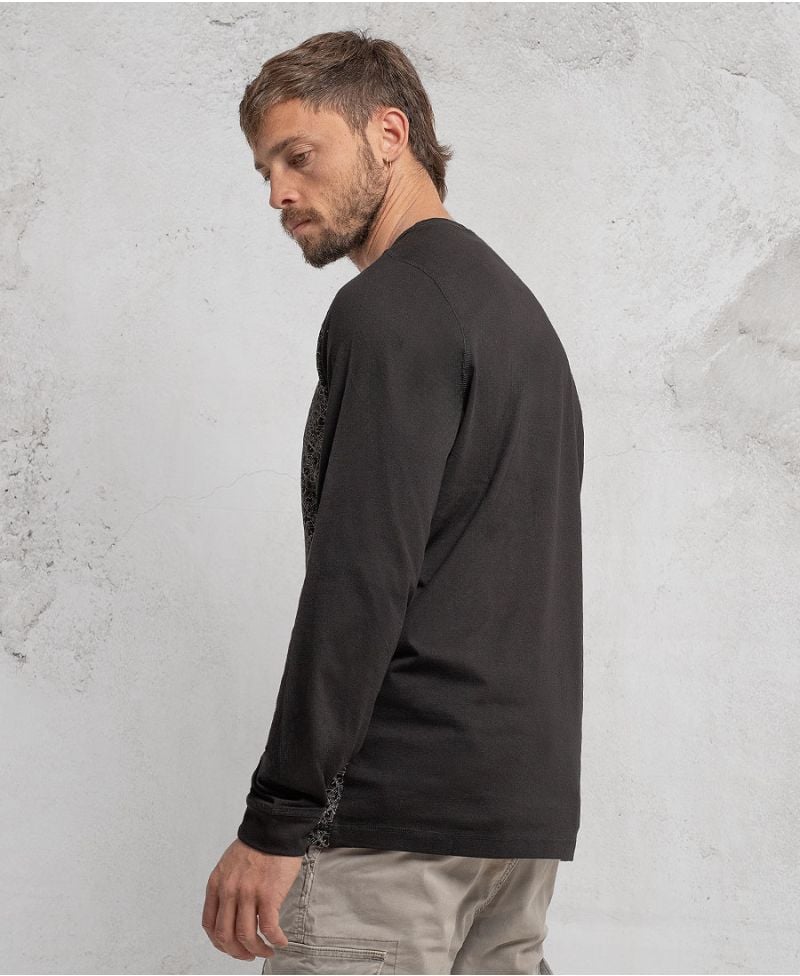 Squarcle Long Sleeve T-shirt ➟ Black + White