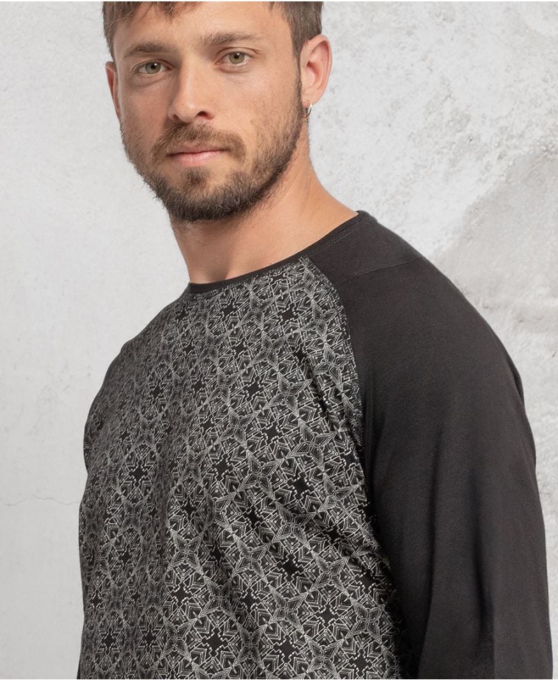 Squarcle Long Sleeve T-shirt ➟ Black + White