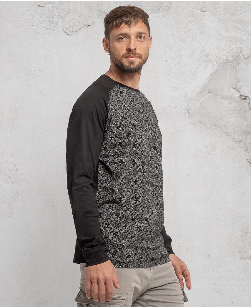 Squarcle Long Sleeve T-shirt ➟ Black + White