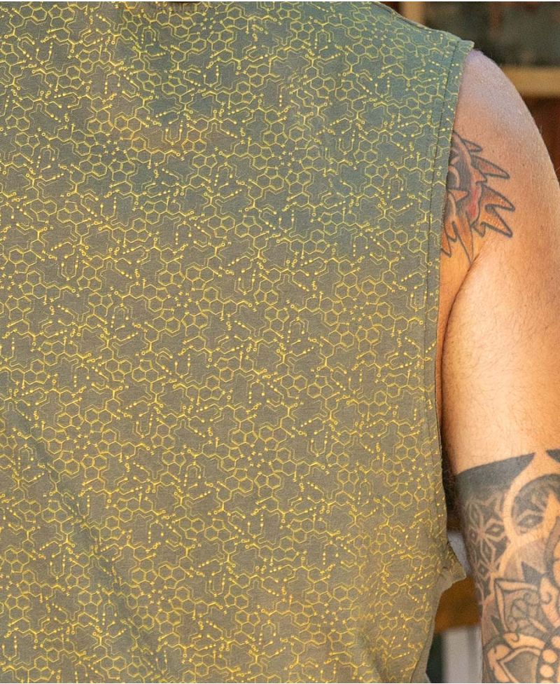 LSD Molecule Tank Top ➟ Olive