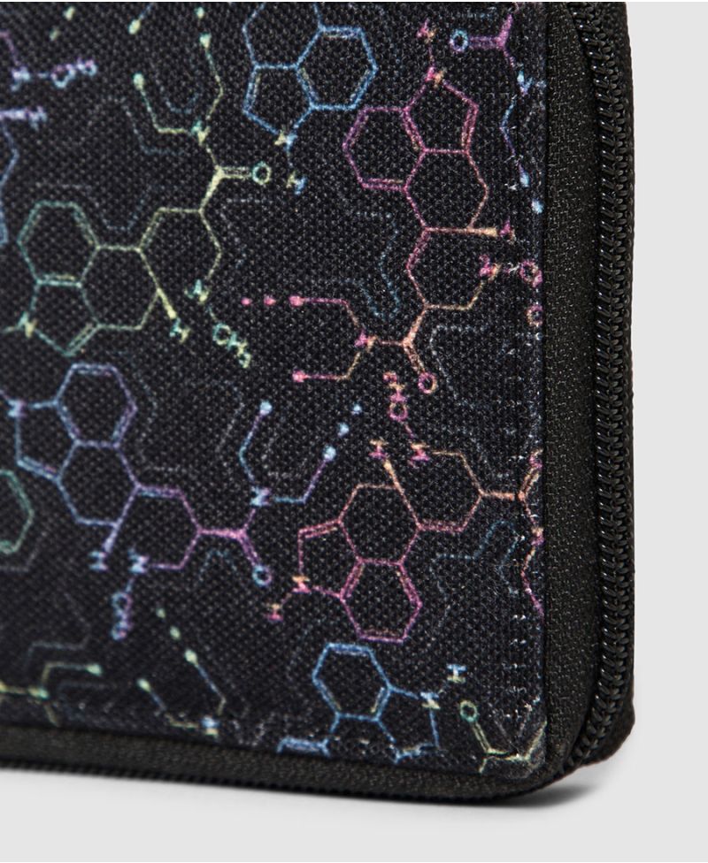 LSD Molecule Mens Zip Wallet 