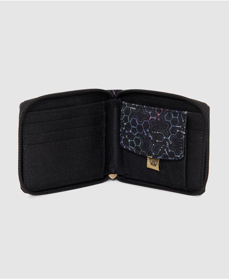 LSD Molecule Mens Zip Wallet 