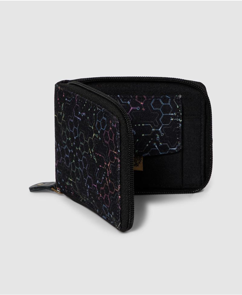 LSD Molecule Mens Zip Wallet 