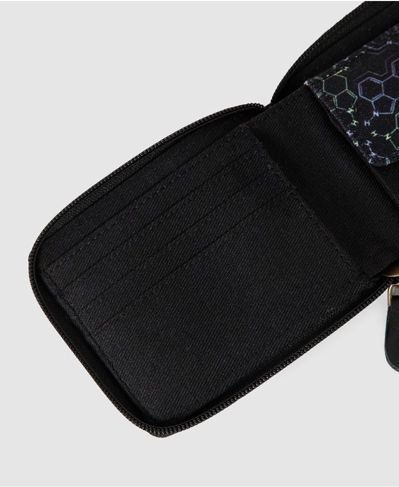 LSD Molecule Mens Zip Wallet 