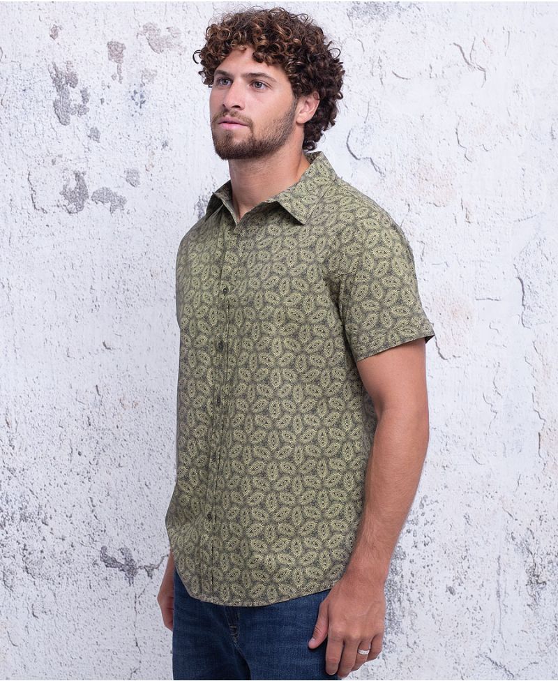 Eyesee Button Shirt ➟ Olive