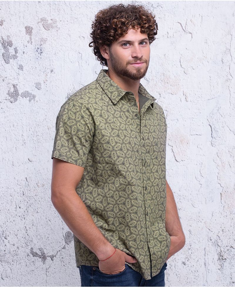 Eyesee Button Shirt ➟ Olive