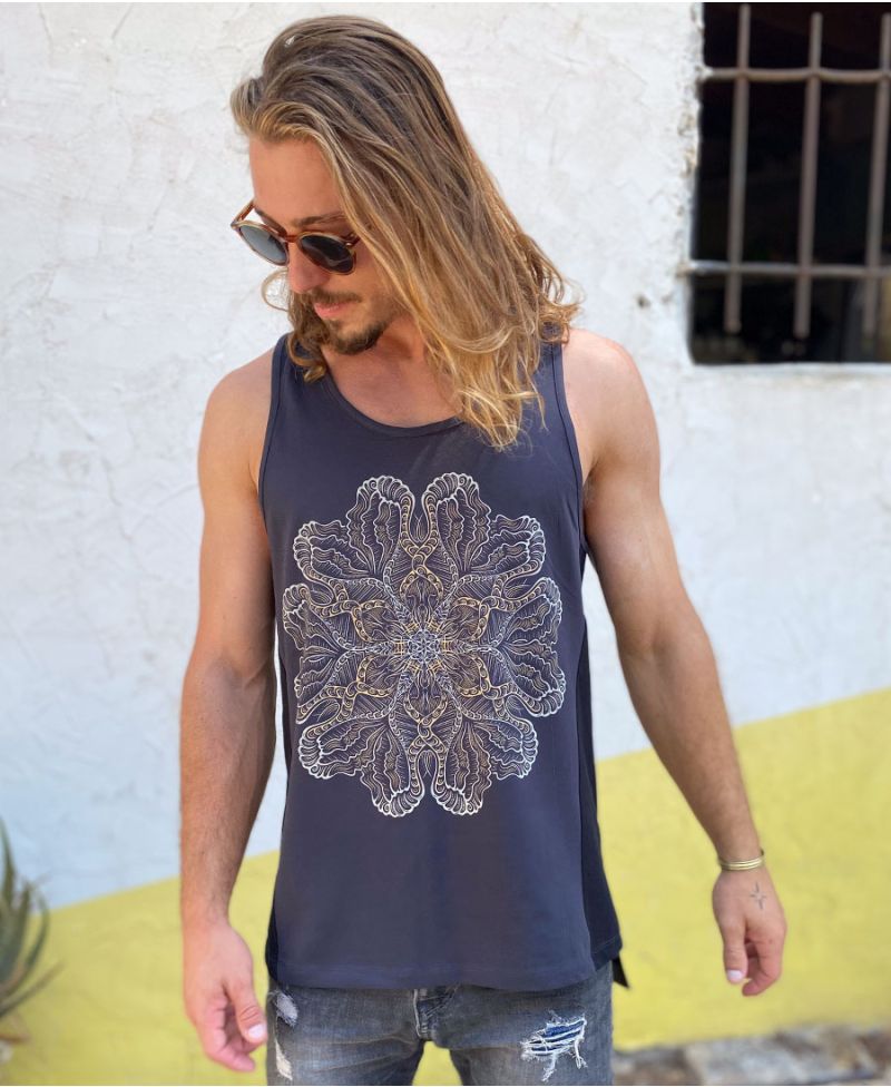 Faceat Tank Top Mandala ➟ Gray