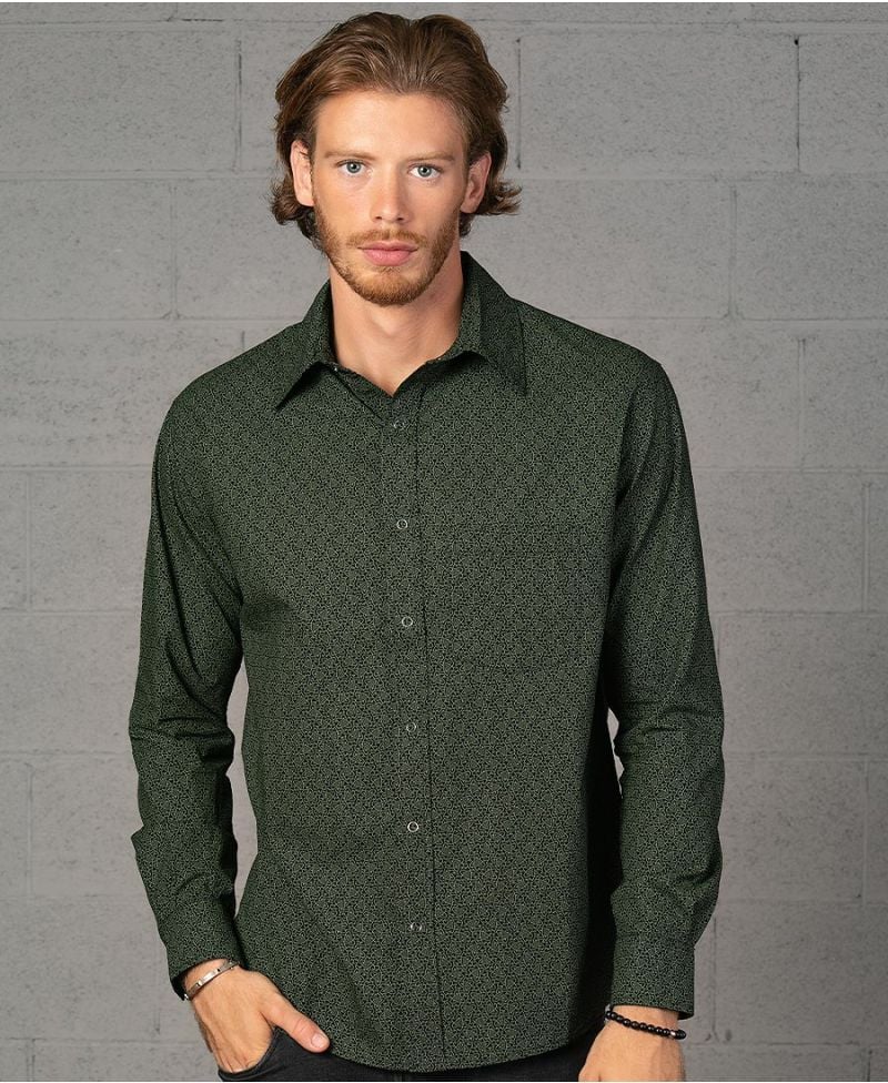 Atomic Long Button Shirt ➟ Black