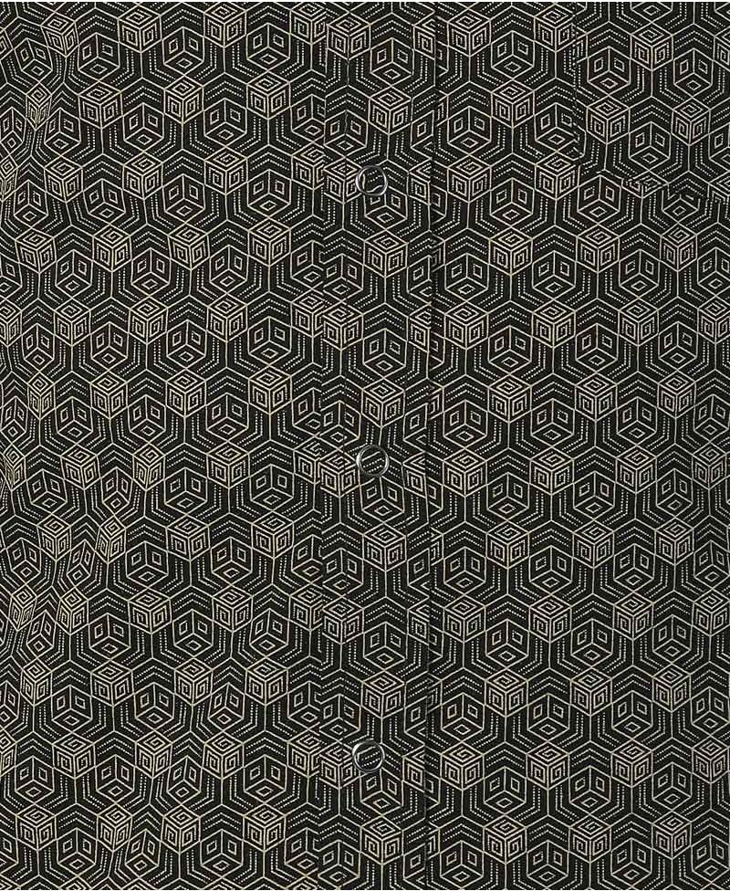 Kubic Long Button Shirt ➟ Black