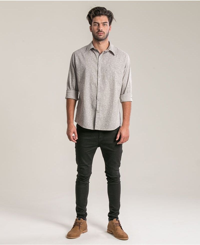 LSD Long Button Shirt ➟ Light Grey