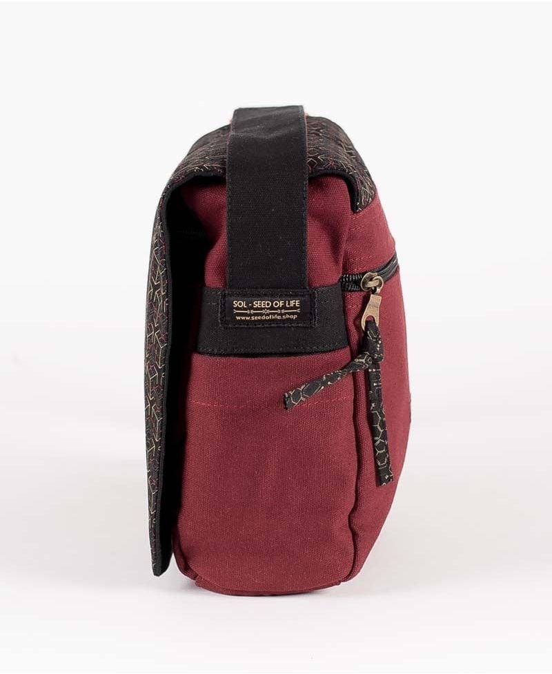 Kubic Crossbody Bag - Maroon