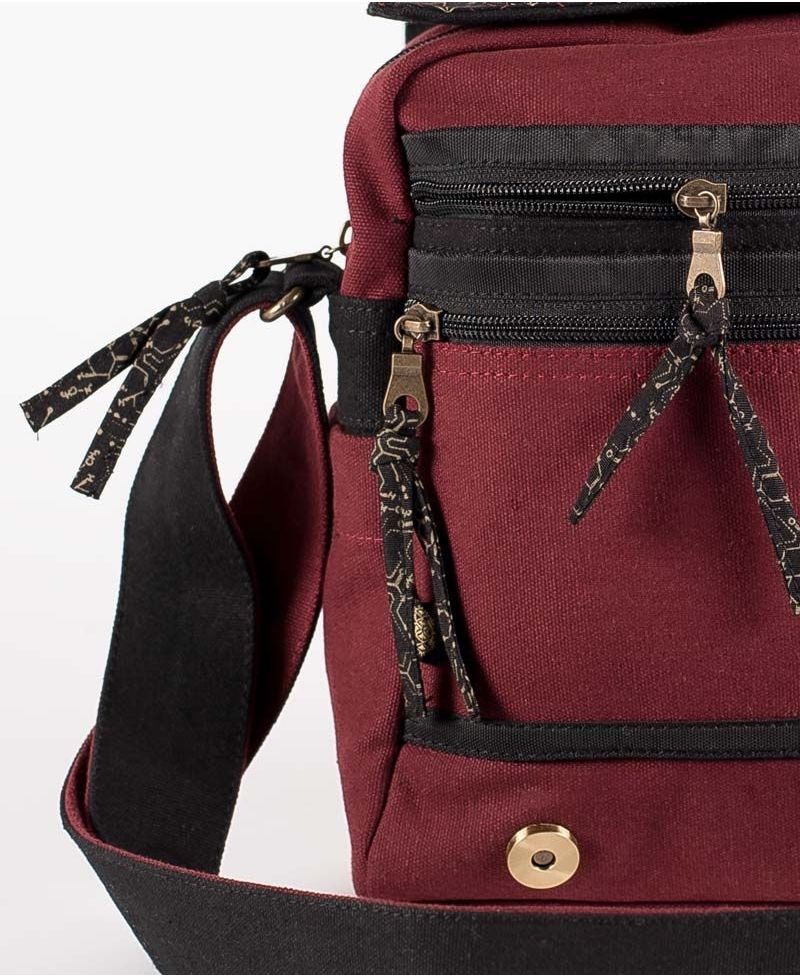 Kubic Crossbody Bag - Maroon