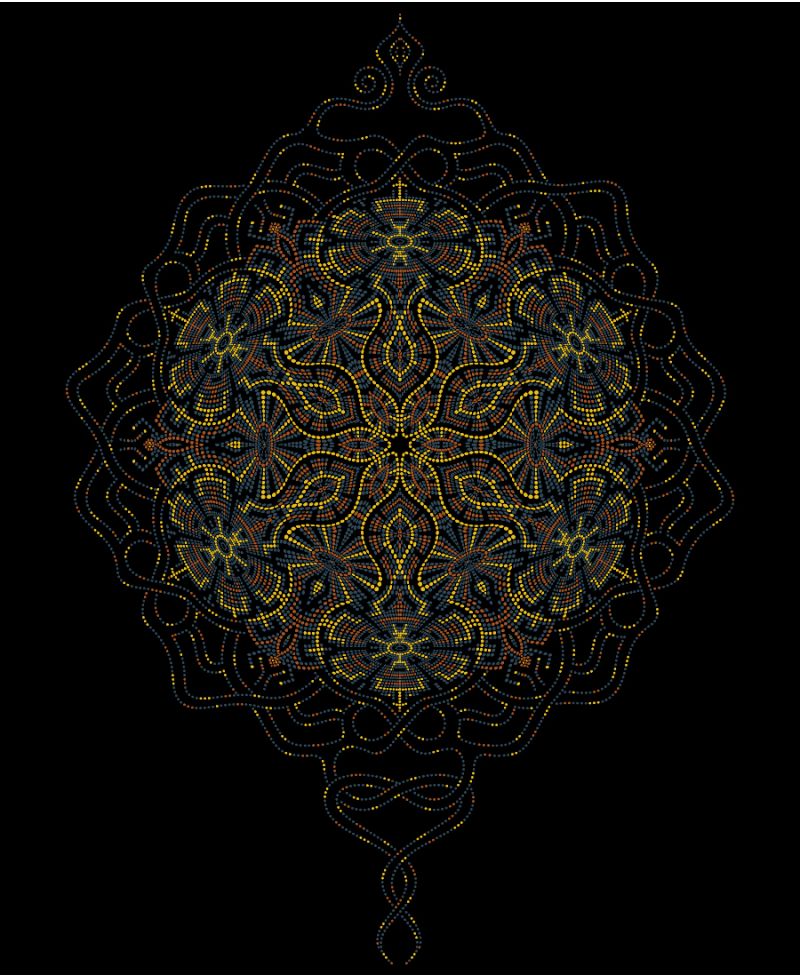 Peyote Drawstring Backpack ➟ Black & Khaki