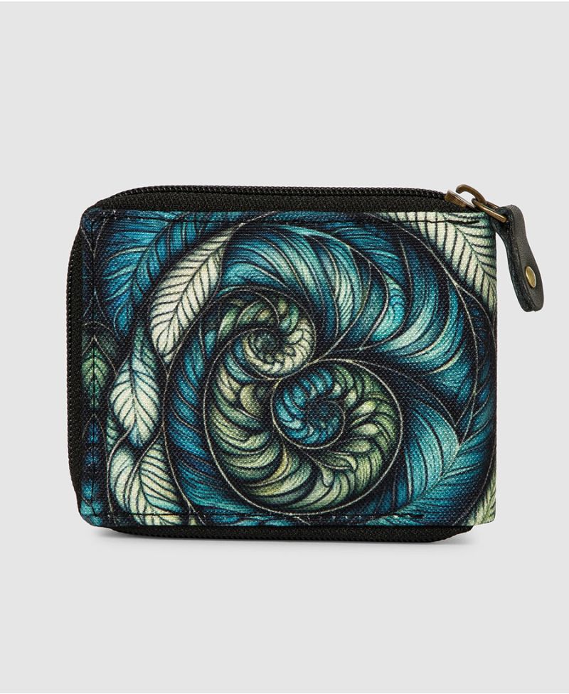 Spiraleaves Mens Zip Wallet 