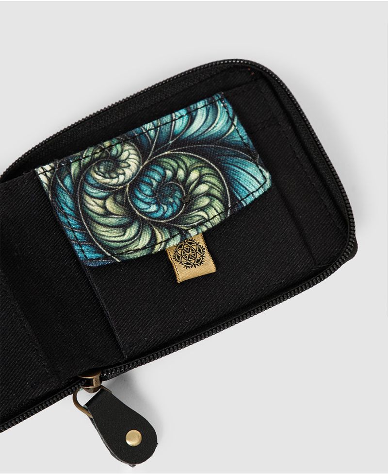 Spiraleaves Mens Zip Wallet 