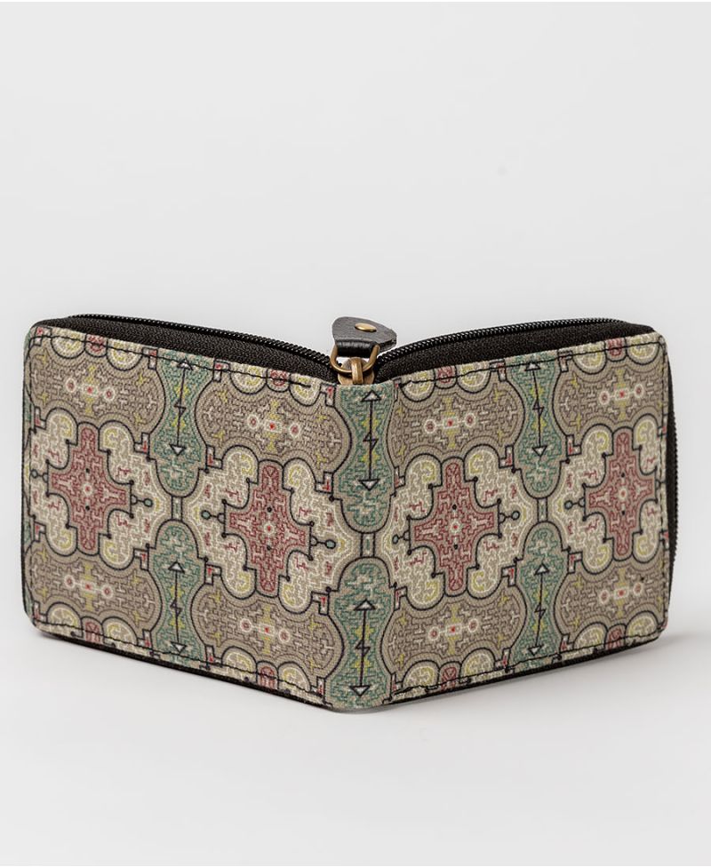 Shipibo Kené  Mens Zip Wallet 