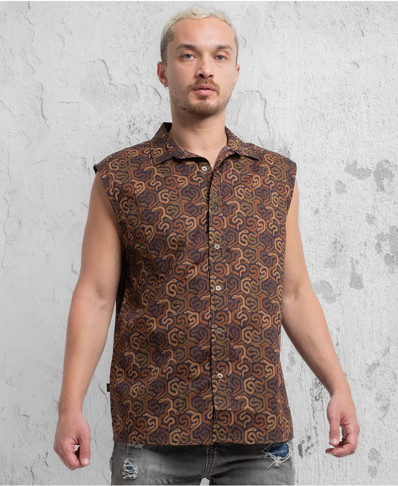 Serpantex Sleeveless Button Up 