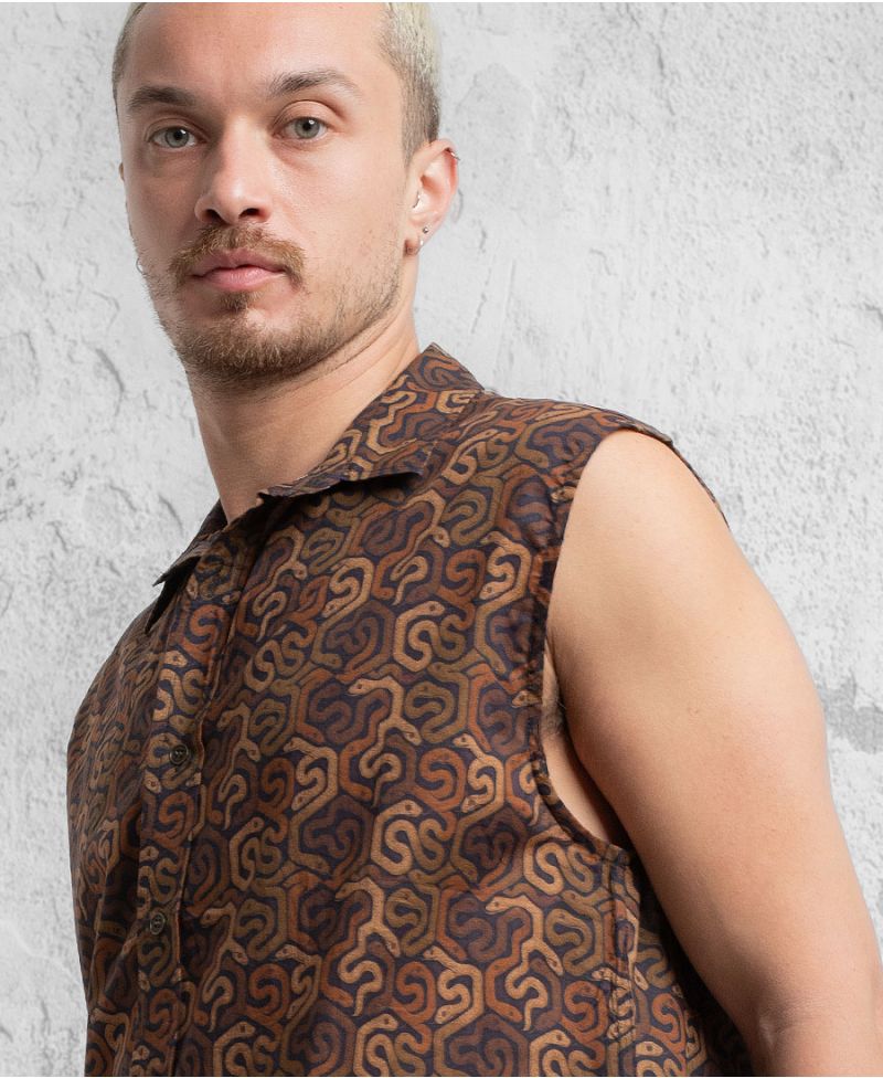 Serpantex Sleeveless Button Up 