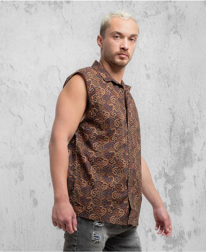 Serpantex Sleeveless Button Up 