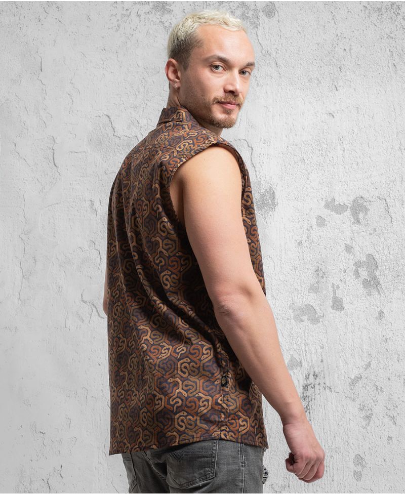 Serpantex Sleeveless Button Up 