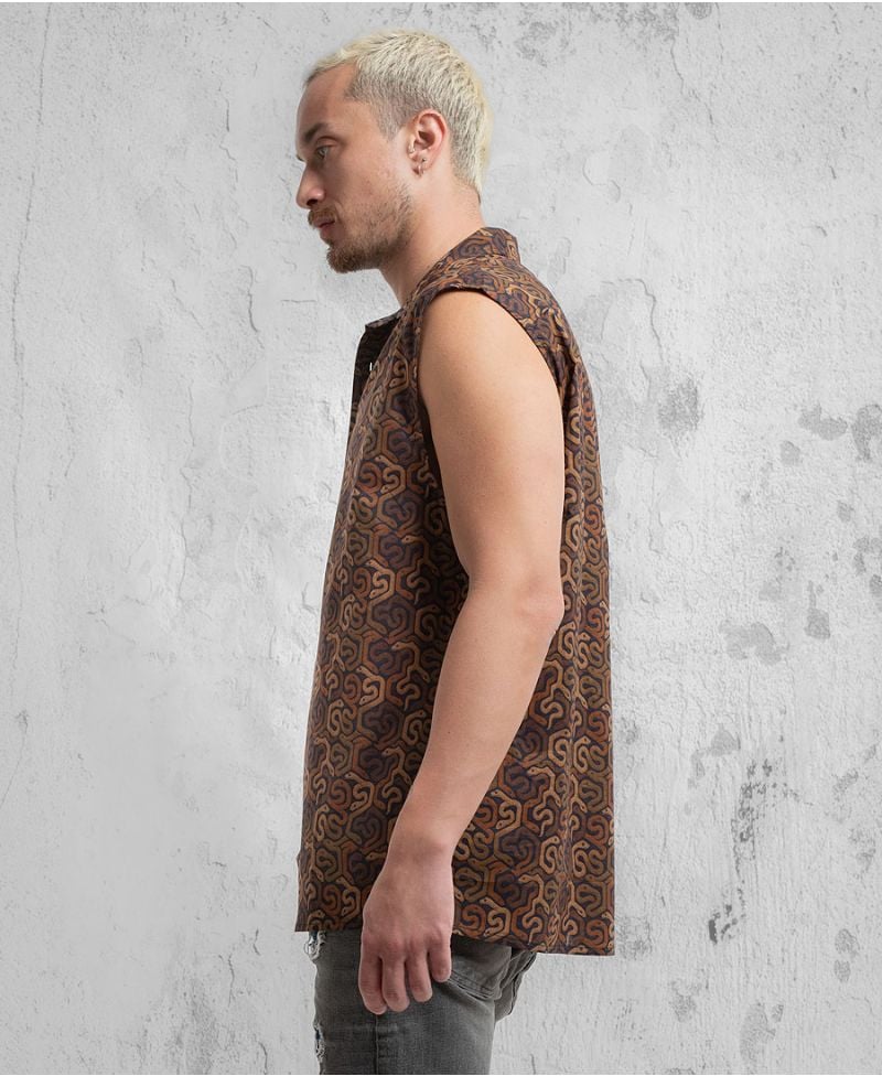 Serpantex Sleeveless Button Up 