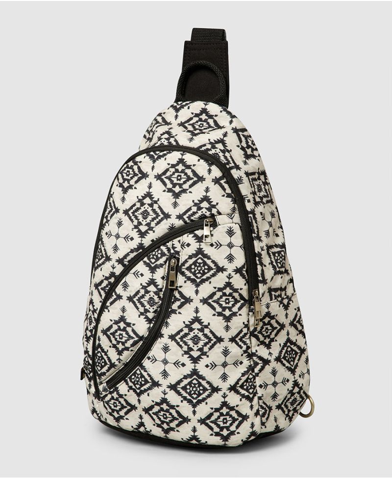 tribal southwestern sling backpack