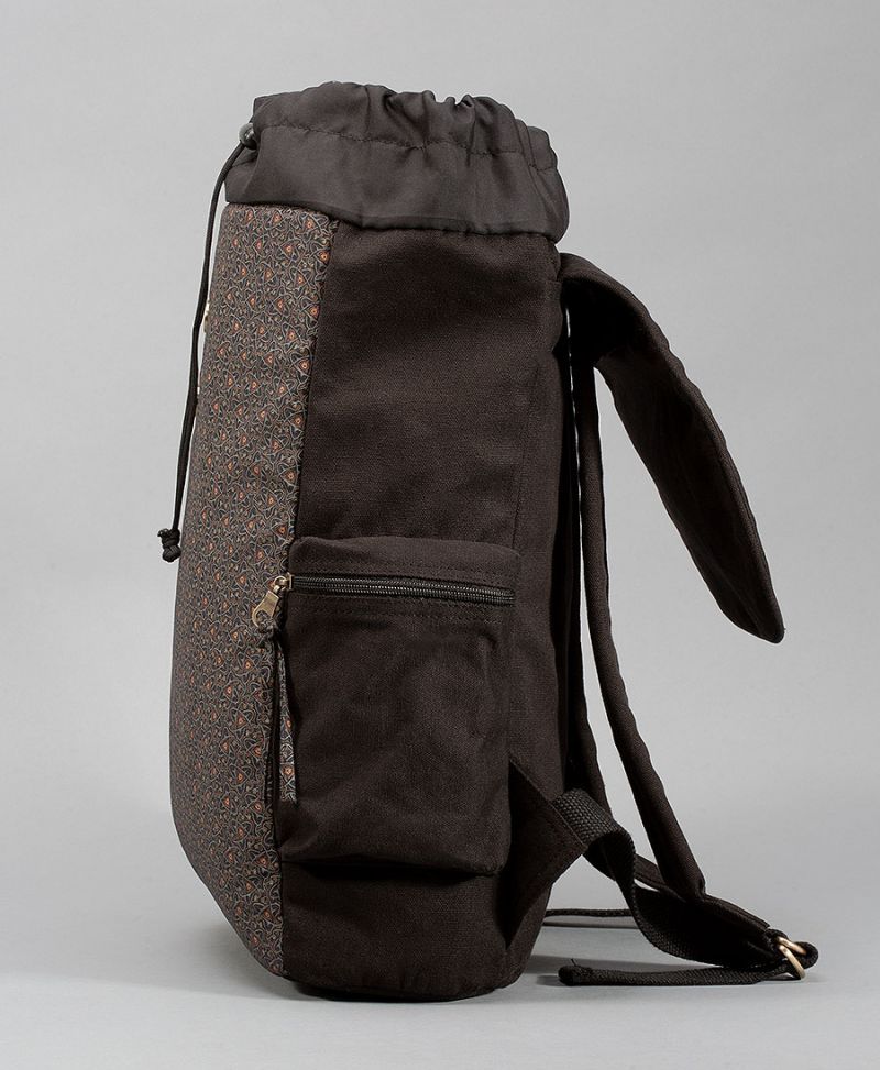 Celtic print backpack canvas vegan laptop bag