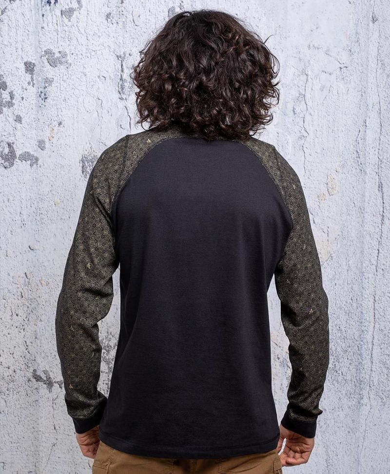 bee hive long sleeve t shirt for men