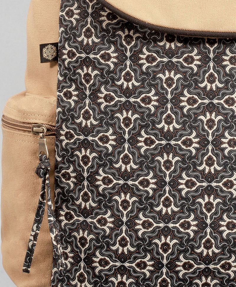 women backpack canvas laptop bag tribal print