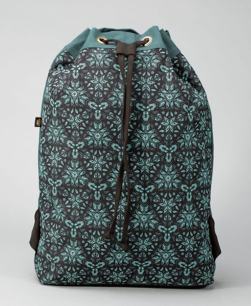 Psychedelic Padded Drawstring Backpack Sack Bag 