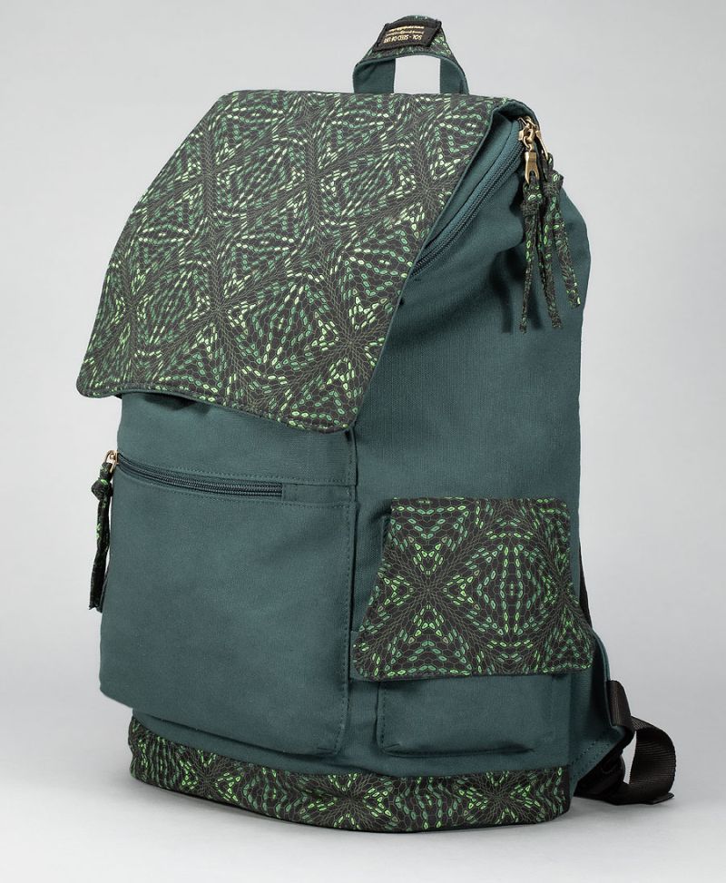 Canvas laptop backpack 15.6 inch hexagon 