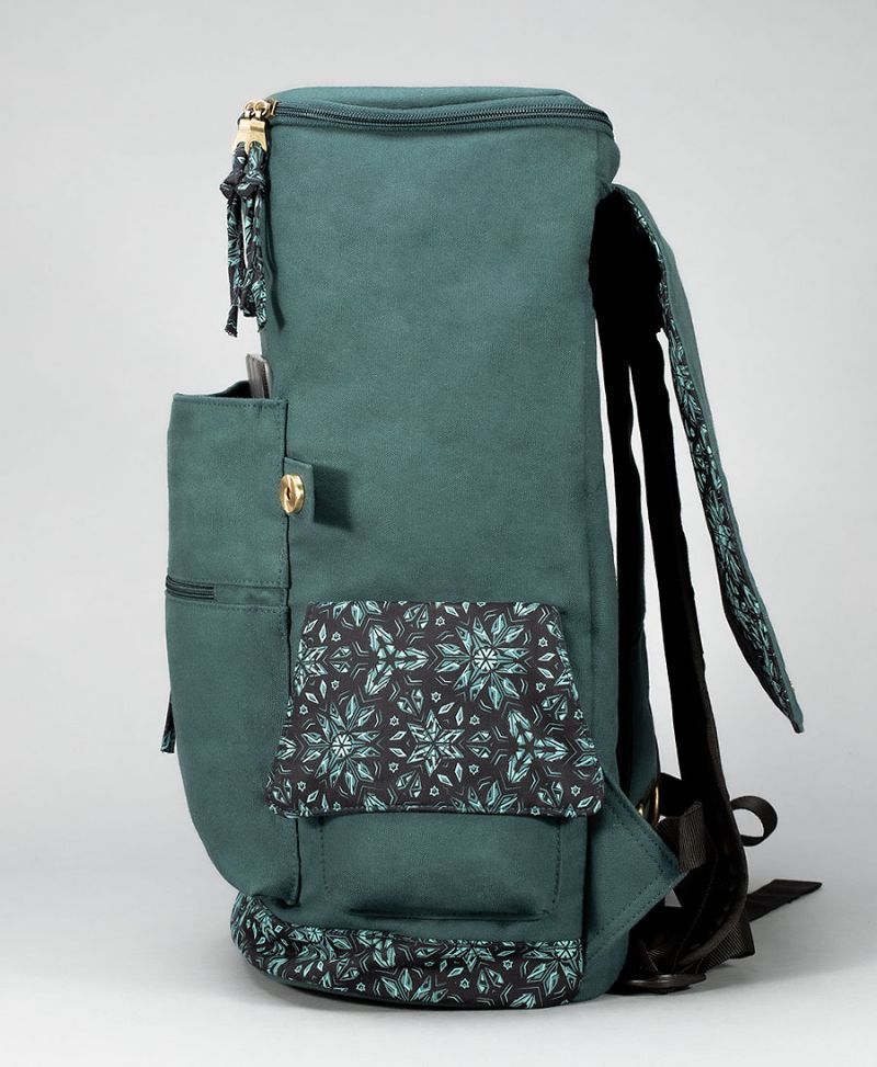 Canvas laptop backpack 15.6 inch boho hippie 