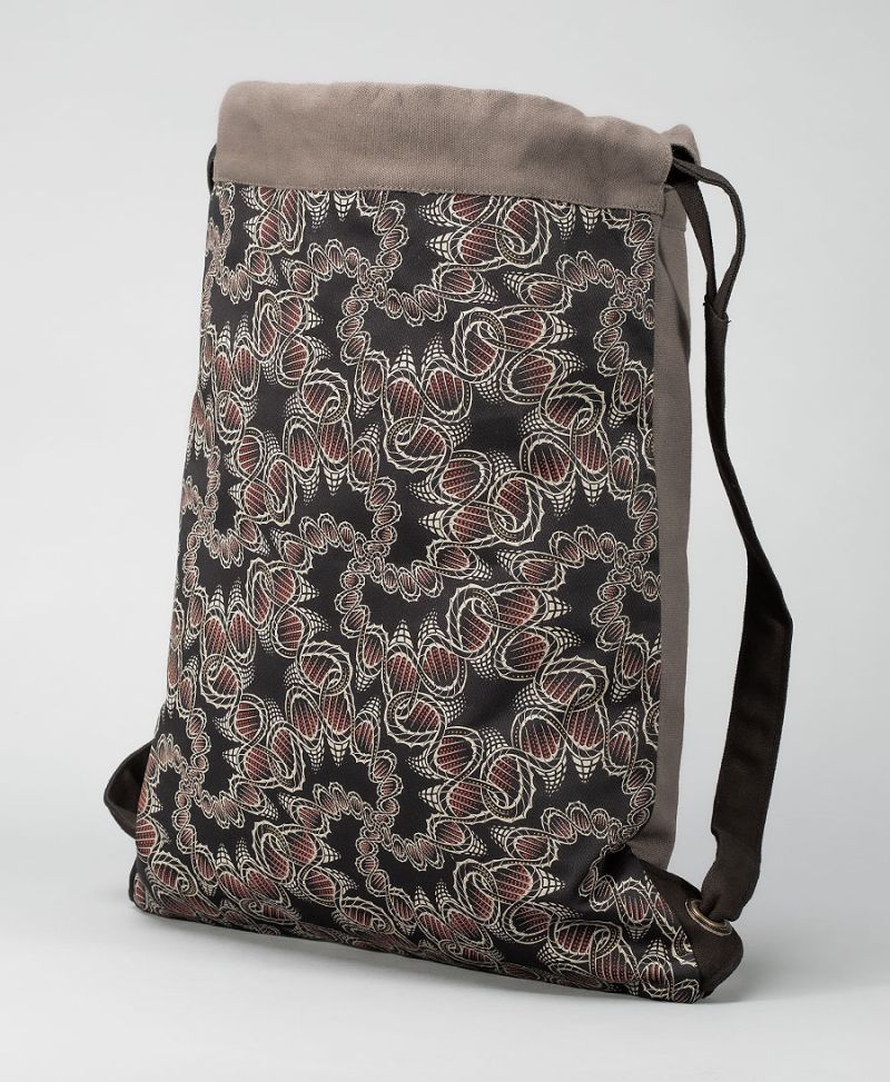 Psychedelic Drawstring Backpack Canvas Sack Bag dna