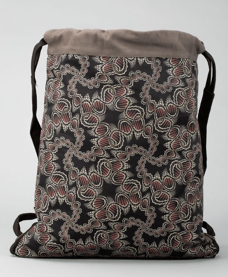 Psychedelic Drawstring Backpack Canvas Sack Bag dna