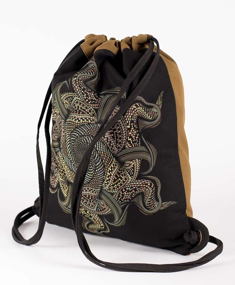 psychedelic festival bag draw string backpack sack vortex mandala