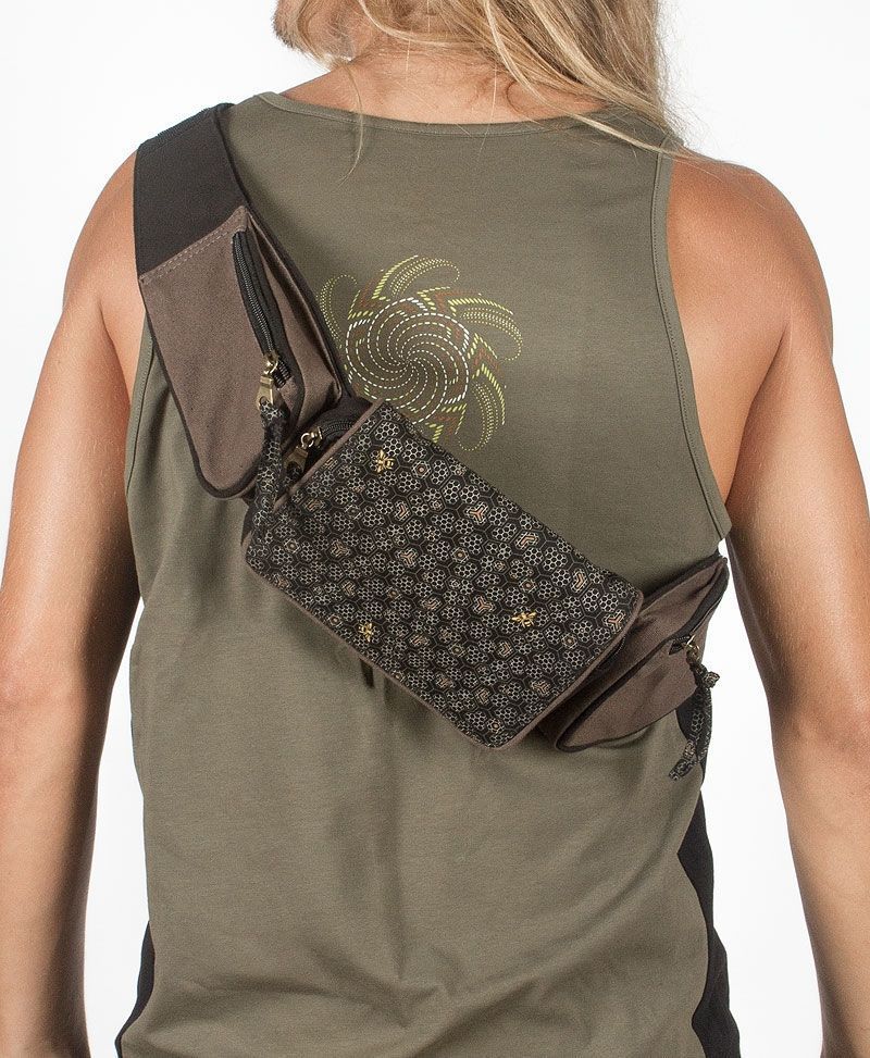 psy trance festival fanny pack utility belt canvas bee hive