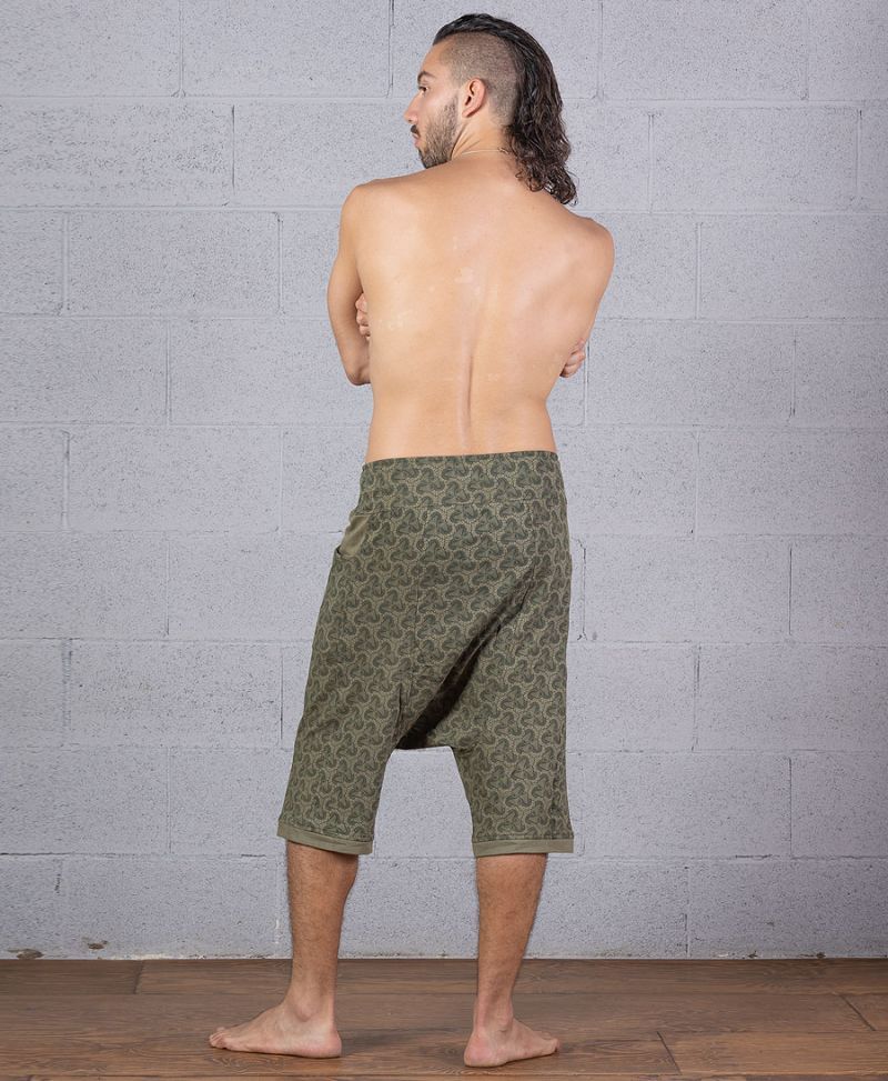 Psychedelic Men Shorts Cotton Yoga Pants 