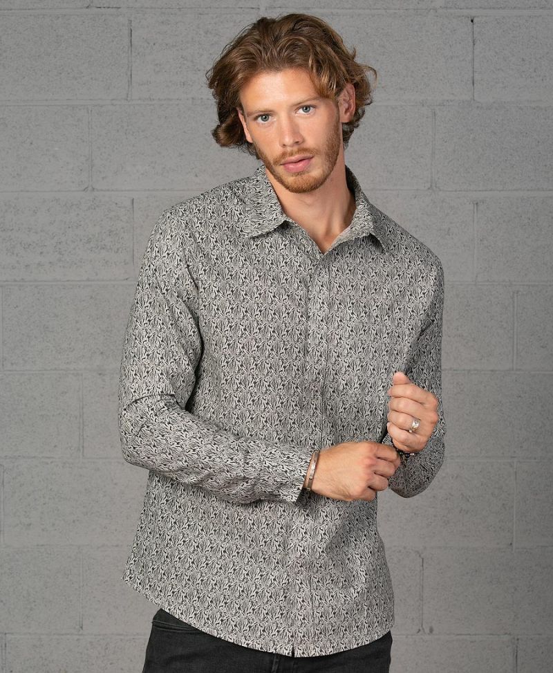 mens long button up shirt