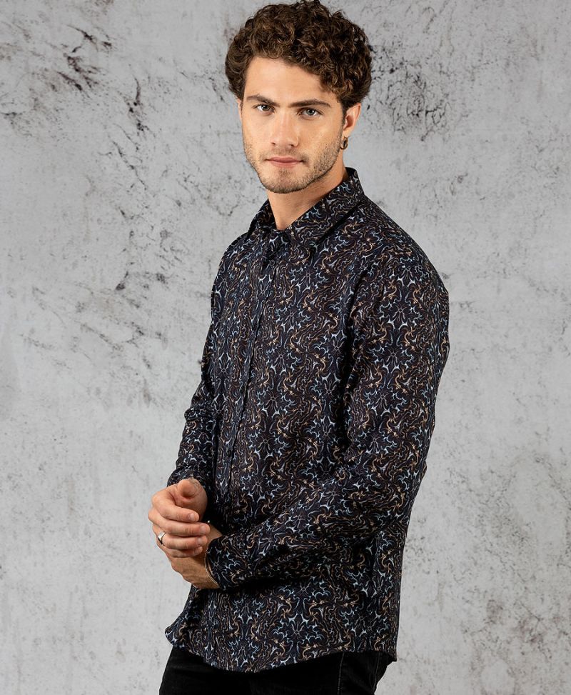 men psychedelic button down shirts