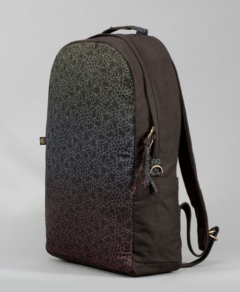 lsd molecule psychedelic backpack for laptop