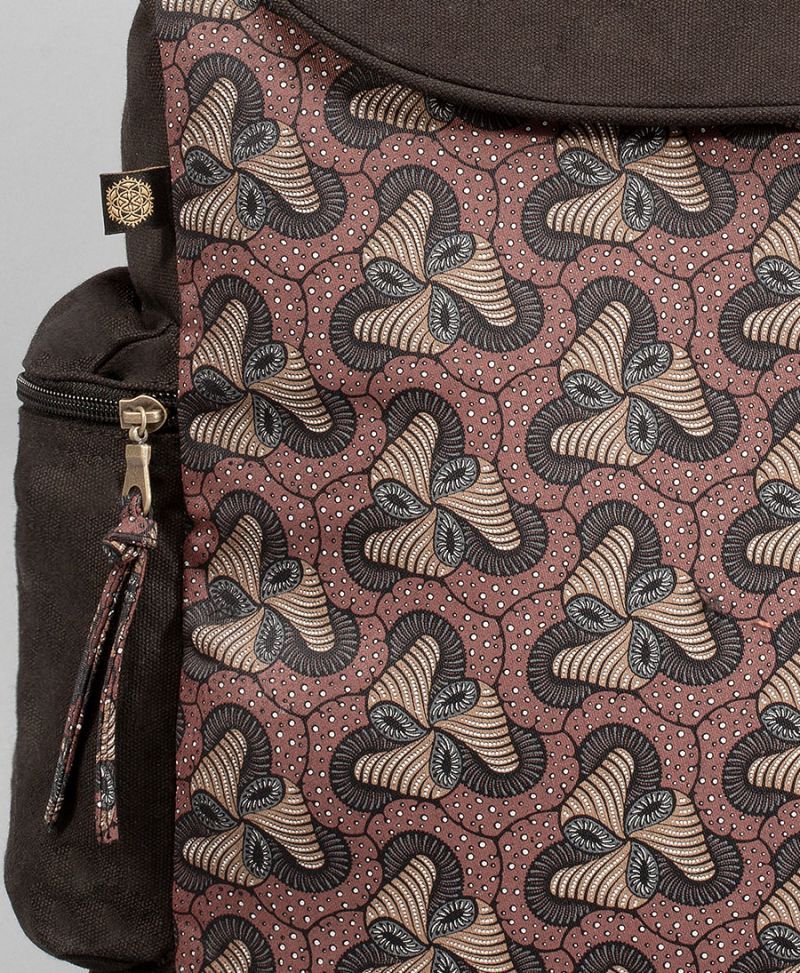 magic mushroom backpack canvas laptop bag