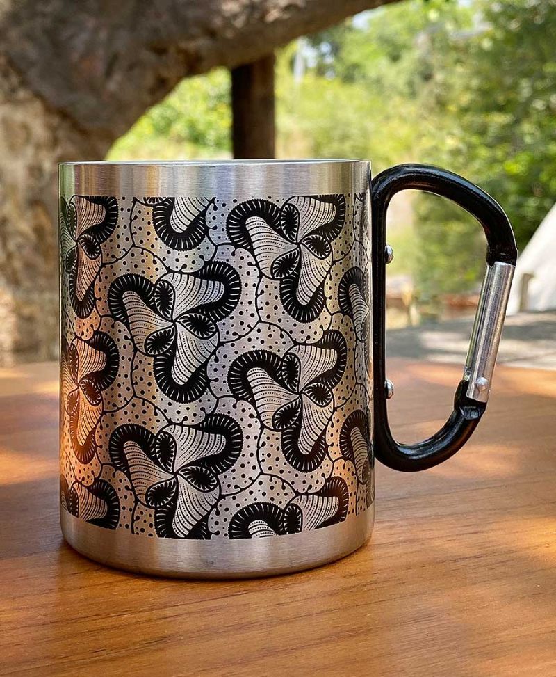Magic MushroomStainless Steel Travel Mug With Clip Handle 