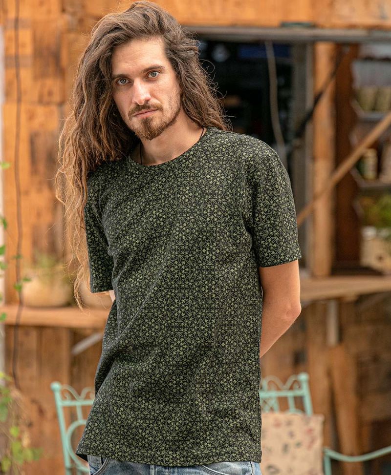 marijuana weed print t shirt 
