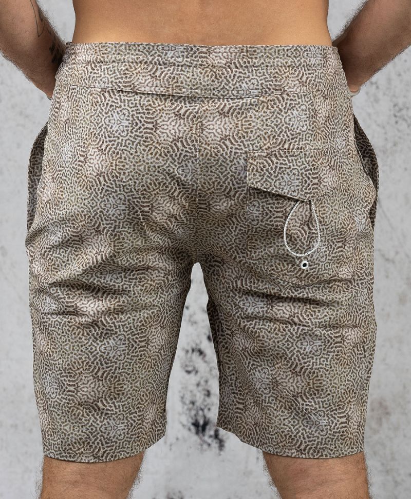 Coral Print Board Shorts For Men Trunks Swimwear
