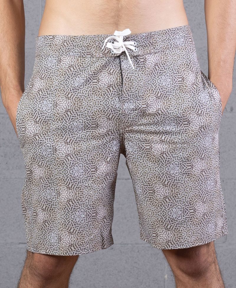 men board shorts coral print
