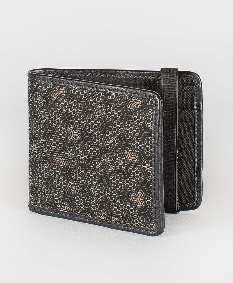 bee hive mens wallet canvas bifold slim wallet