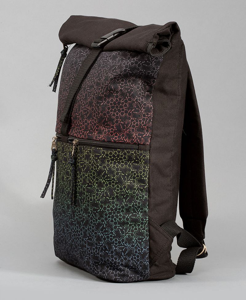 large roll top backpack psychedelic bag for travel